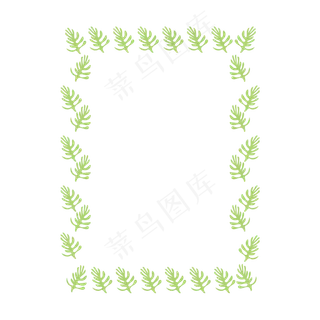 绿色叶子边框