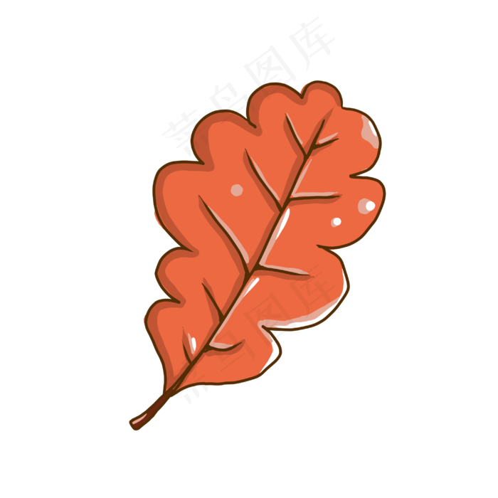 叶子植物简笔画小清新(3000X3000(DPI:300))psd模版下载