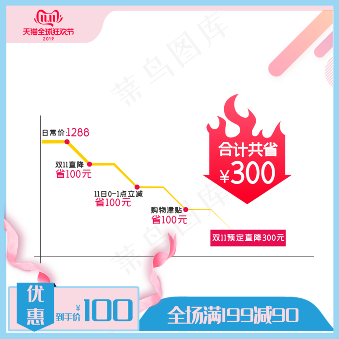 电商狂欢主图边框(2000X2000(DPI:150))psd模版下载