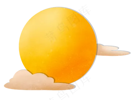 中秋佳节圆月与祥云中秋,免抠元素