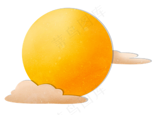 中秋佳节圆月与祥云中秋,免抠元素