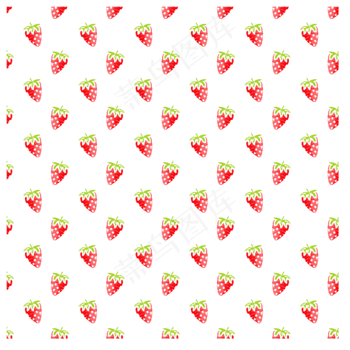 可爱手绘草莓背景