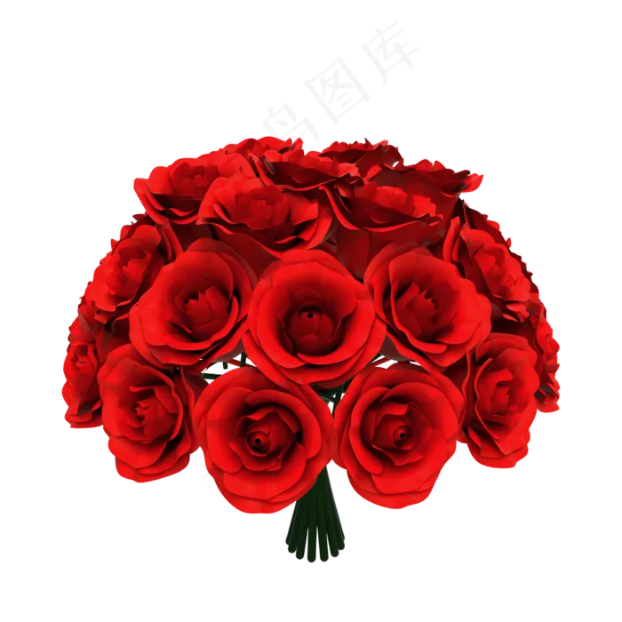 红色玫瑰花(2500X2500(DPI:300))psd模版下载