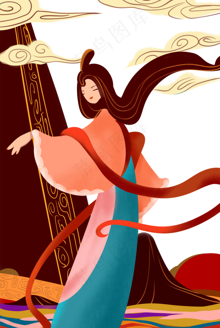 神话仙女图(1341X2000(DPI:300))psd模版下载
