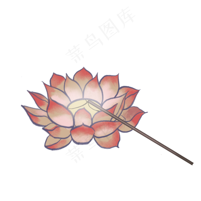 中国风古典风格古风花灯矢量图