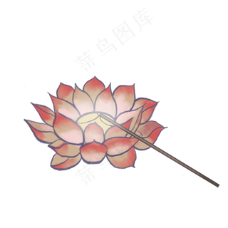 中国风古典风格古风花灯矢量图