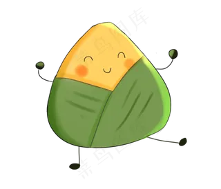 黄色开心粽子插图