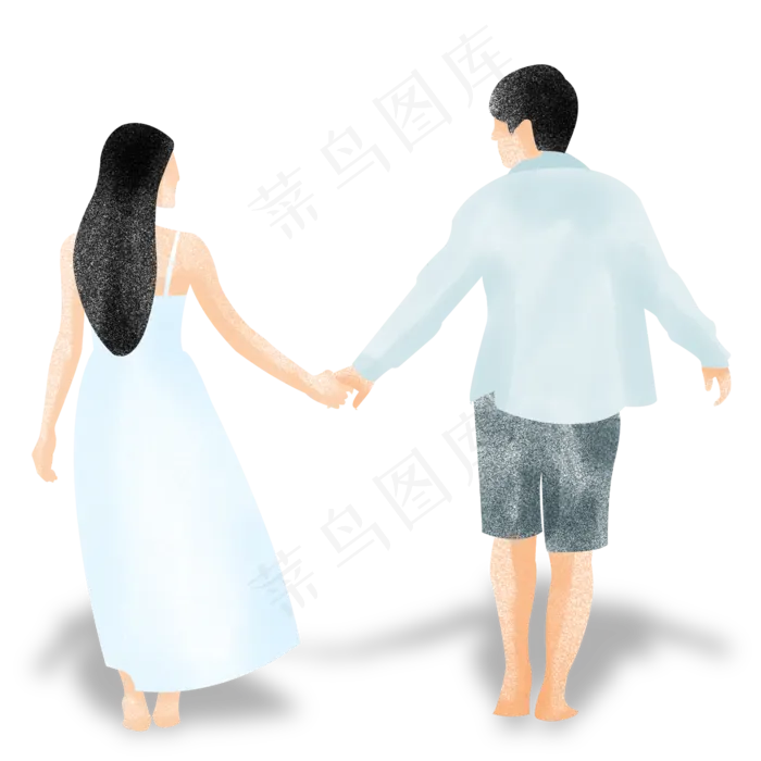 夏日度假海边的情侣免费下载(1500X1500(DPI:300))psd模版下载