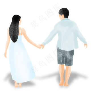 夏日度假海边的情侣免费下载