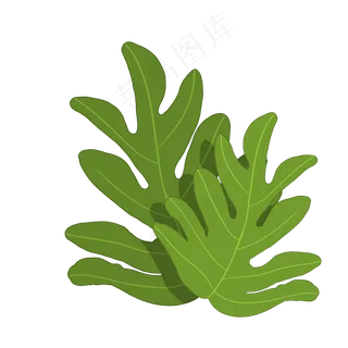 卡通热带植物矢量图,免抠元素