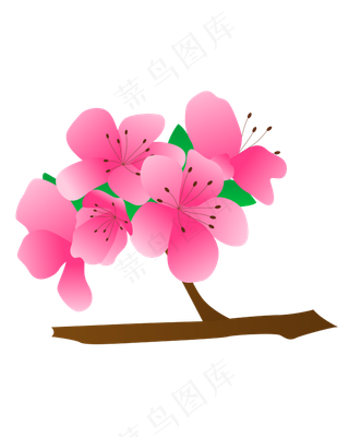 矢量免扣卡通花朵