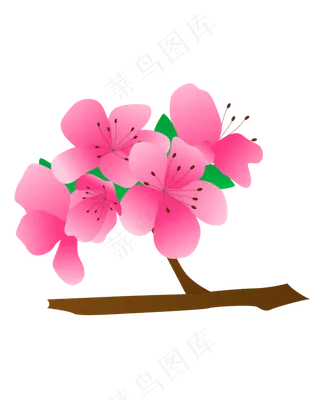 矢量免扣卡通花朵