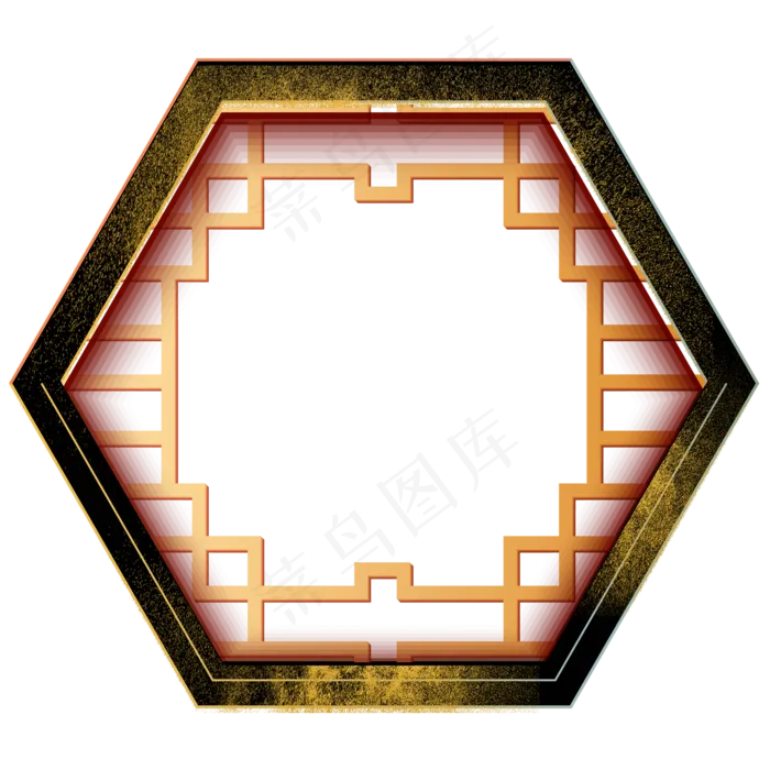 中国风描金烫金边框(2048X2048(DPI:300))ai矢量模版下载