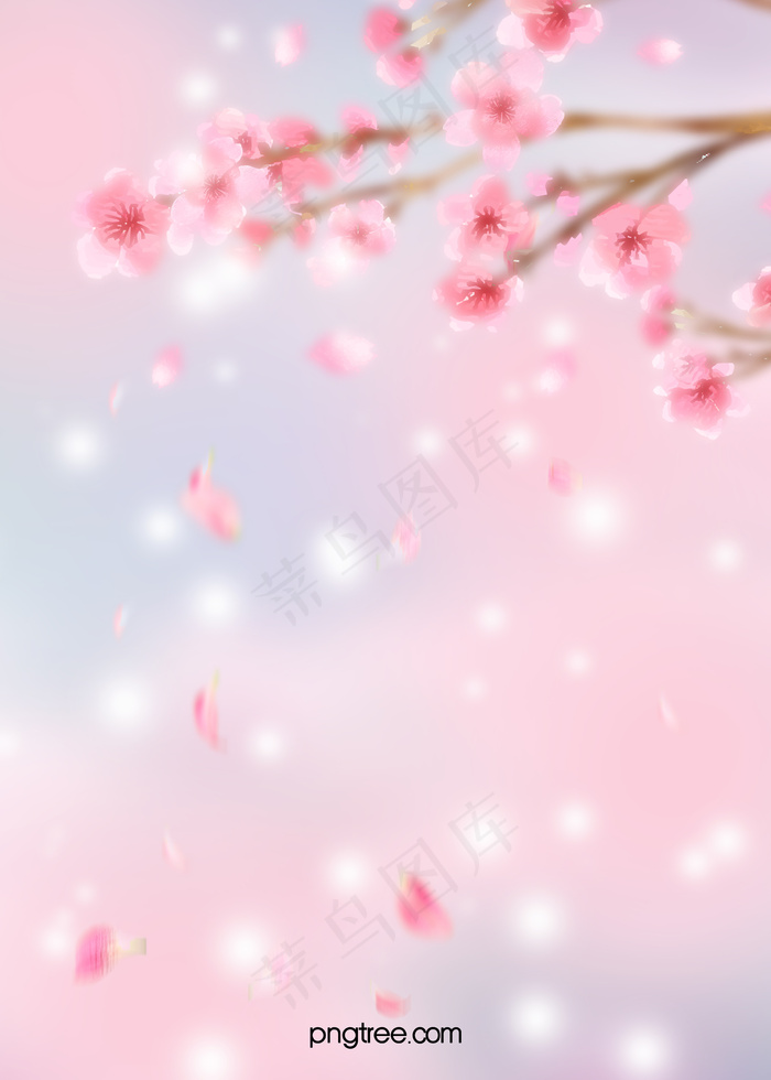 春季创意樱花简约背景