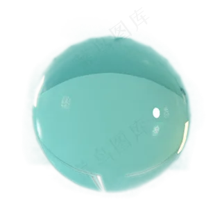 卡通蓝色玻璃球下载,免抠元素