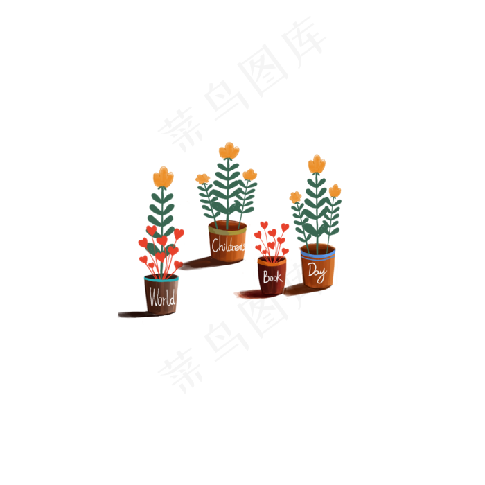 手账小清新花卉元素