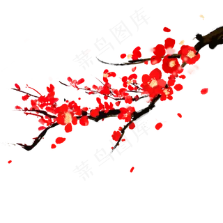 冬天梅花樱花冬季新年,免抠元素