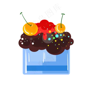 水果冰淇淋的小吃