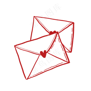 爱心信封PNG免抠素材