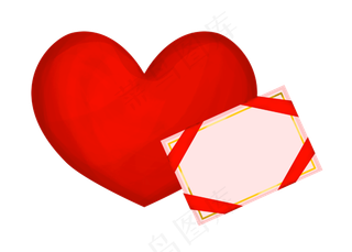 情人节炫彩红色爱心礼物