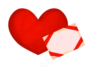 情人节炫彩红色爱心礼物