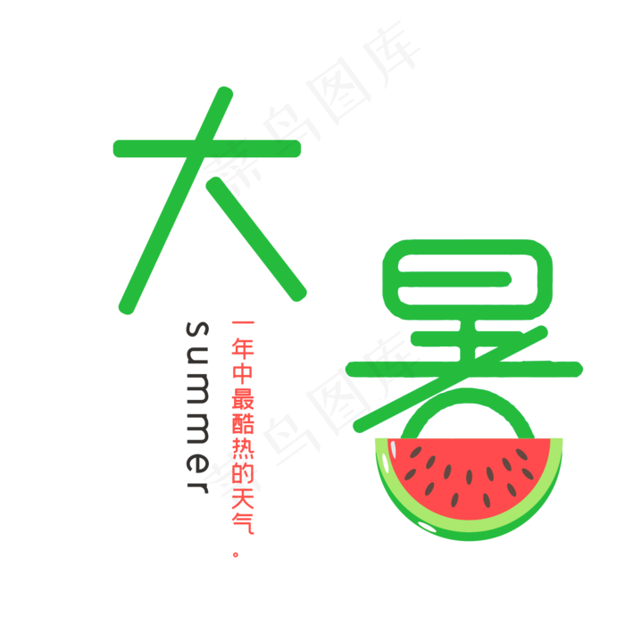 大暑创意艺术字