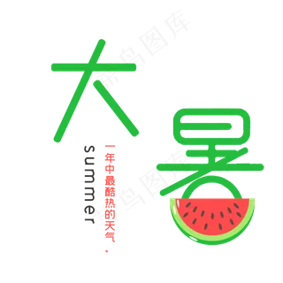 大暑创意艺术字