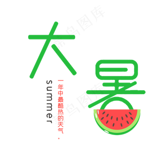 大暑创意艺术字