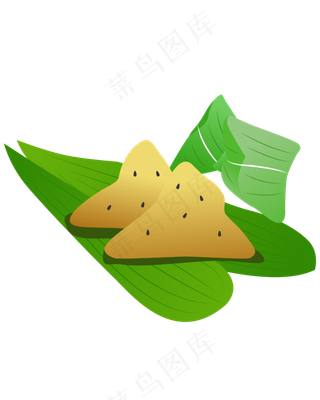 矢量免扣卡通粽子