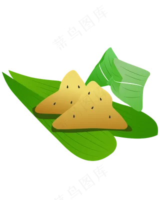 矢量免扣卡通粽子