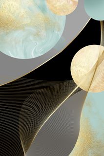 珐琅玉石 珐琅 金箔黑色 青色 金色中国风装饰画