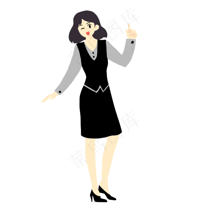 站立黑衣教师(2000X2000(DPI:300))psd模版下载