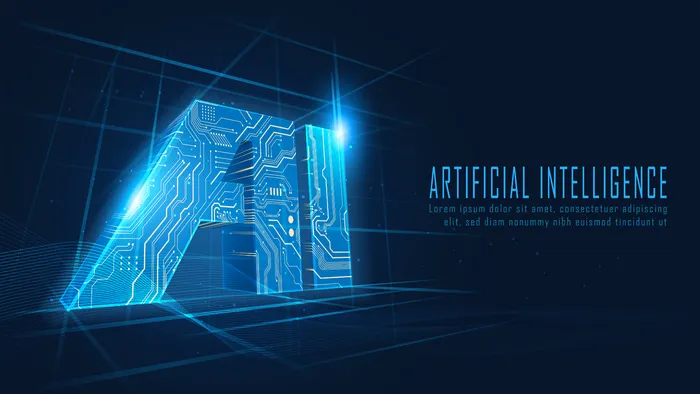 未来概念中的人工智能电路eps,ai矢量模版下载