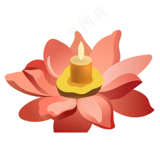 矢量中元节花灯