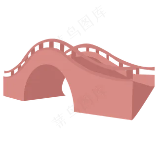 七夕鹊桥浪漫立体卡通彩色矢量手