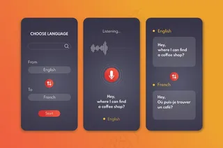 语音翻译应用程序屏幕