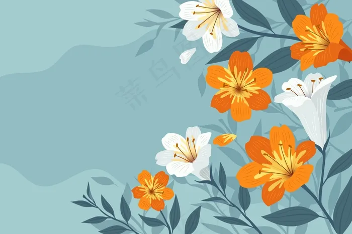 平面设计春季背景eps,ai矢量模版下载
