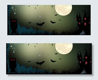 万圣节另类恐怖诡异banner
