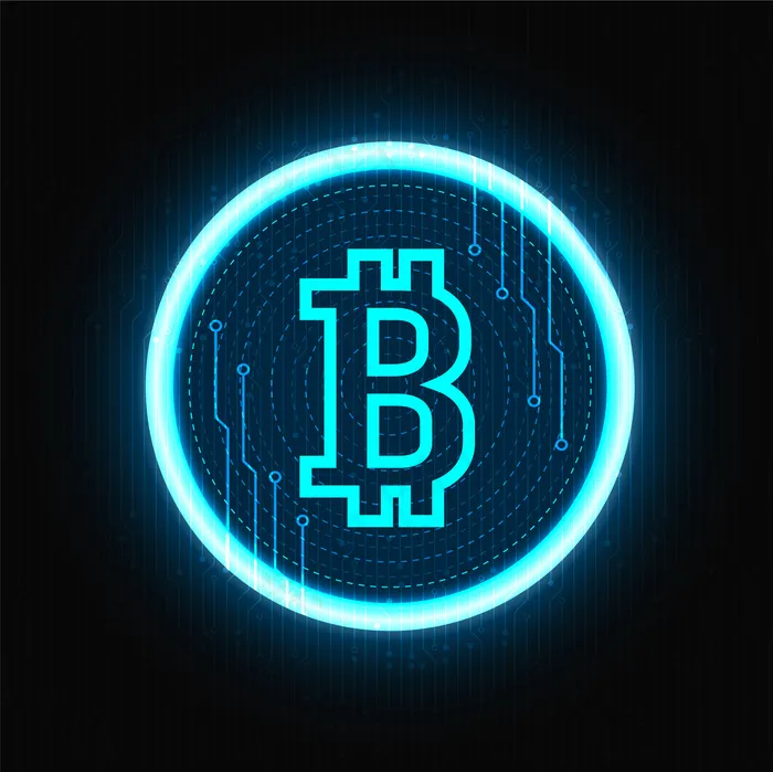 比特币加密货币黑色霓虹灯符号eps,ai矢量模版下载