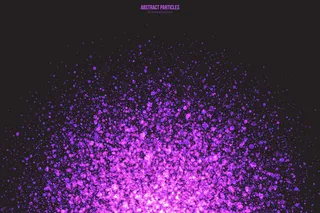 紫色微光发光粒子抽象背景