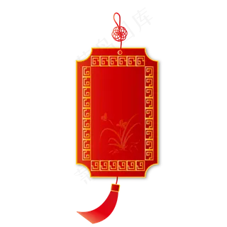 中国风红色促销吊牌