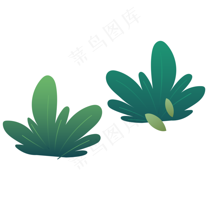 绿色植物灌木元素,免抠元素