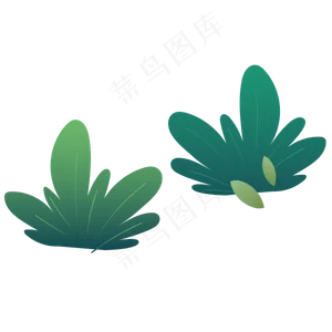 绿色植物灌木元素,免抠元素