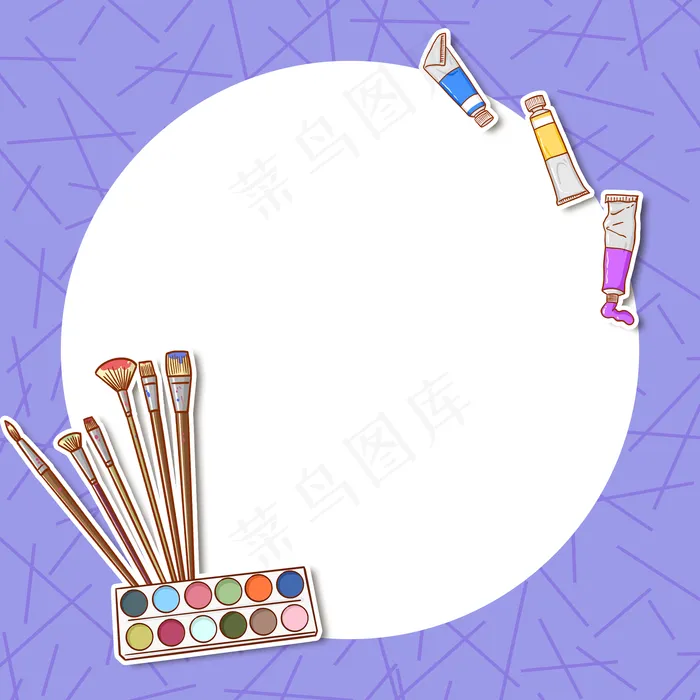绘画培训班边框2(2048X2048(DPI:300))psd模版下载