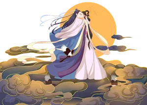 牛郎织女国潮风七夕