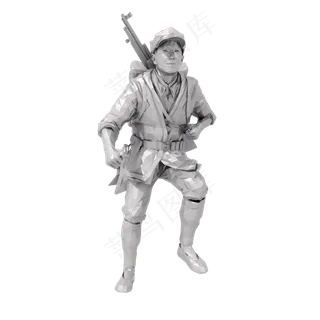 解放军人物雕塑png图