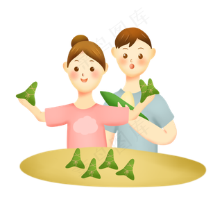 端午节一起吃粽子