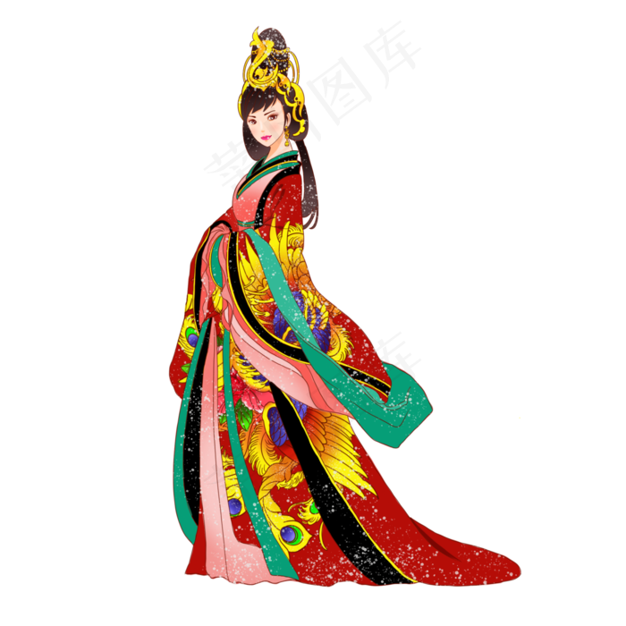 女王华丽中国风皇后(2000X2000(DPI:300))psd模版下载