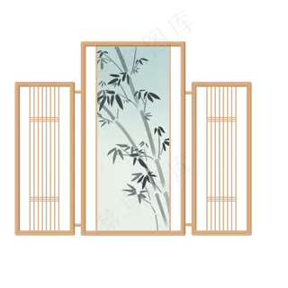 古风竹子屏风