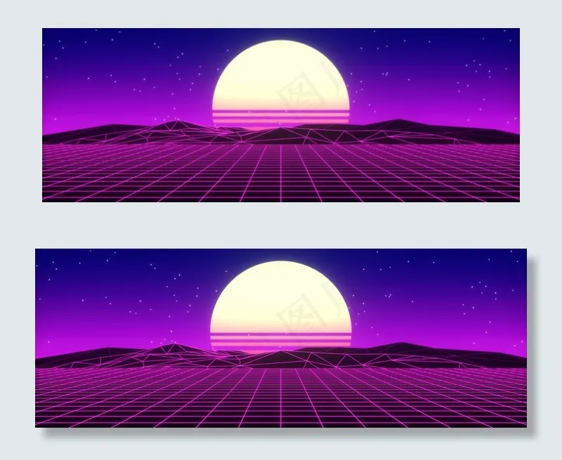 梦幻夜空合成器波风通用banner(1920*700px 	       )psd模版下载